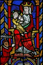 Raam met afbeelding van de Maagd en Kind